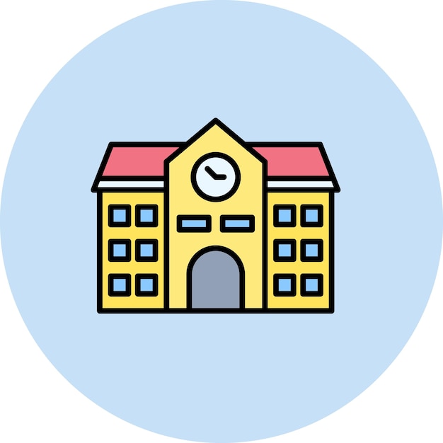 School icon vector image Can be used for City Elements