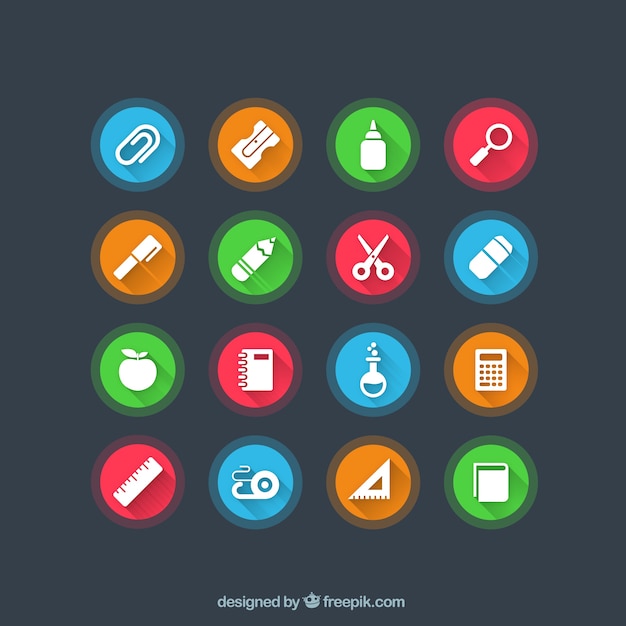 Vector school icons