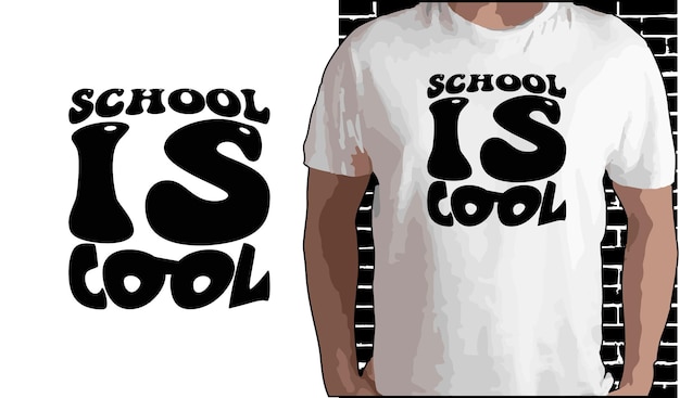 学校はクールです t シャツのデザイン 新学期シャツ 新学期についての引用