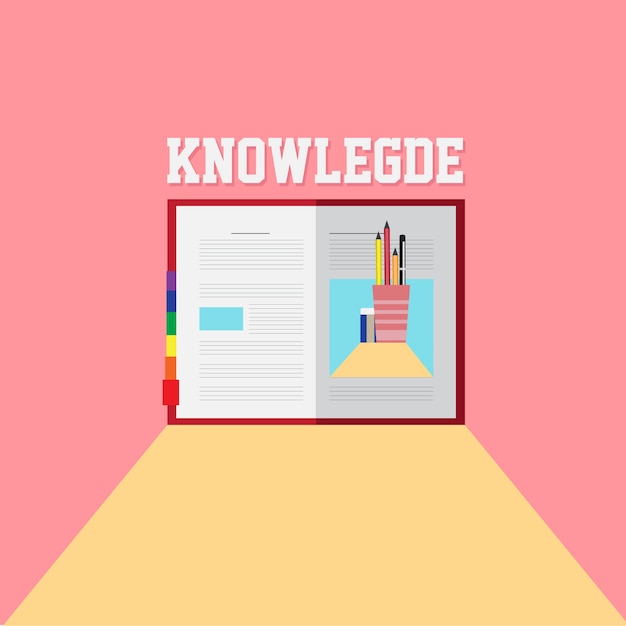 Vector school knowledge poster