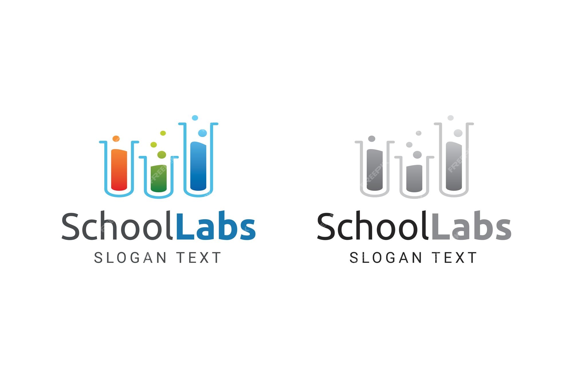 Premium Vector | School labs logo template