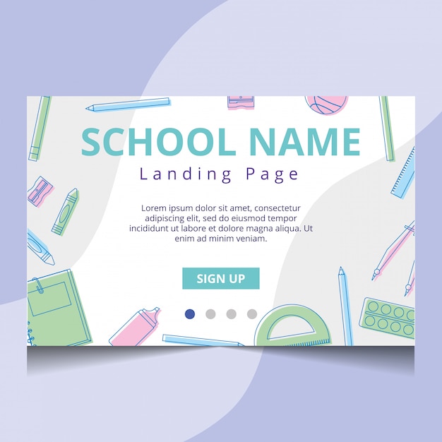 School landing page