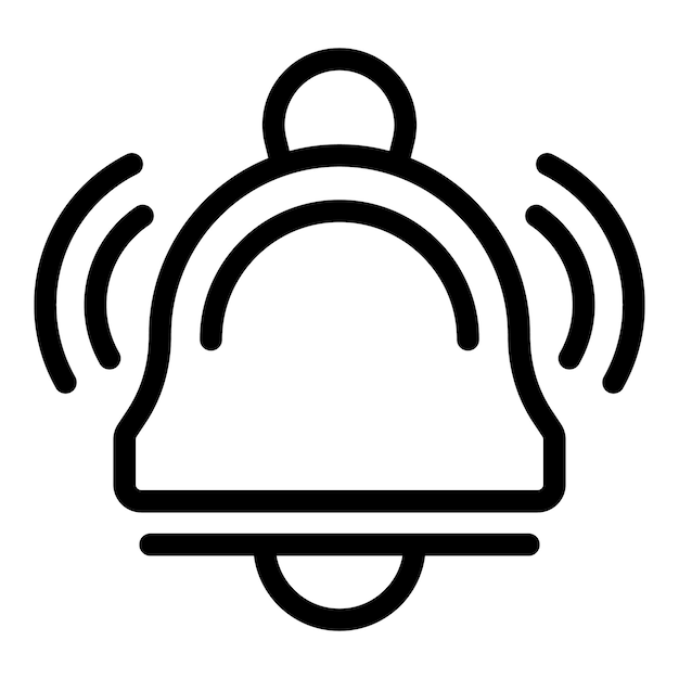 School lesson bell icon outline vector Research lab