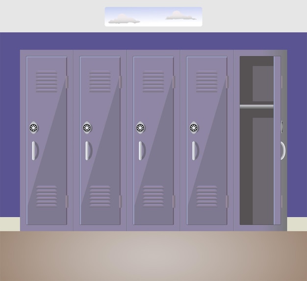 Vector school lockers