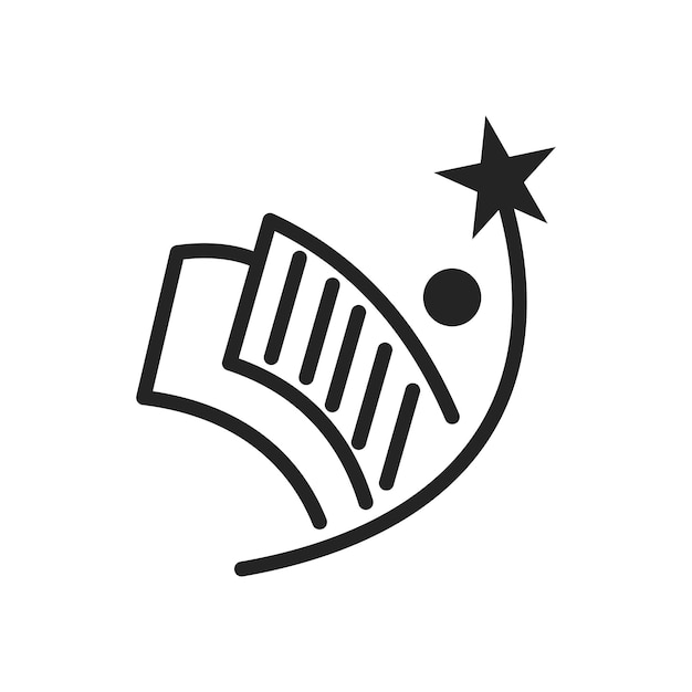 Шаблон логотипа школы Икона Иллюстрация Идентичность бренда Изолированная и плоская иллюстрация Векторная графика