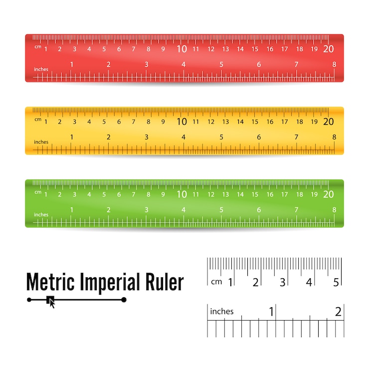 Vector school measuring ruler 