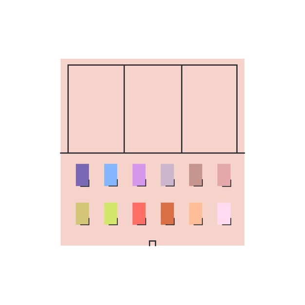 school paint palette watercolor paints tools for drawing painting vector illustration