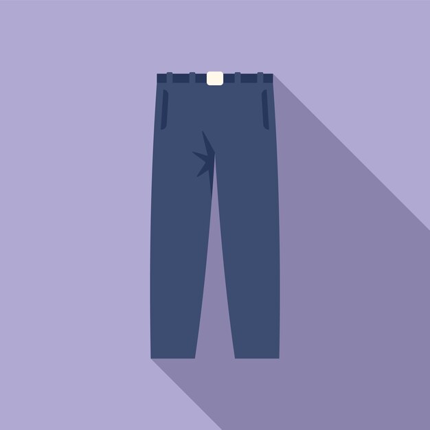 Vector school pants icon flat vector boy uniform suit fashion