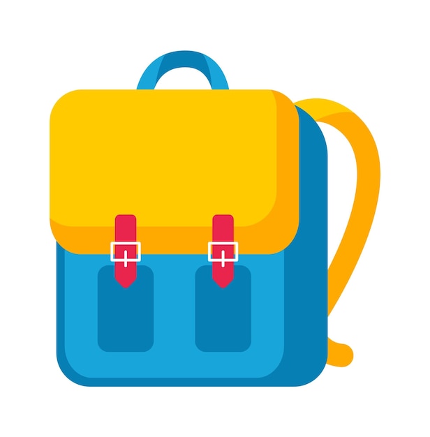 School rugzak pictogram vectorillustratie