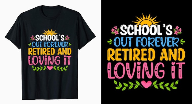 School's out forever summer typography tshirt design