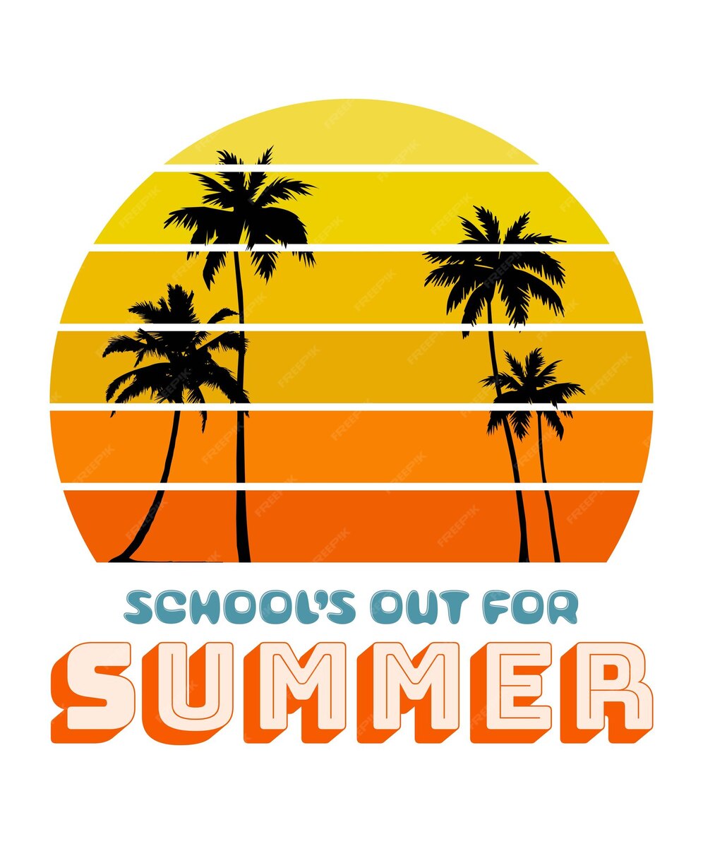 Premium Vector School's out for the summer happy last day of school