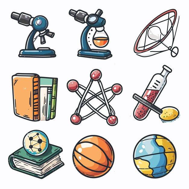 Vector school_science_and_education_icons