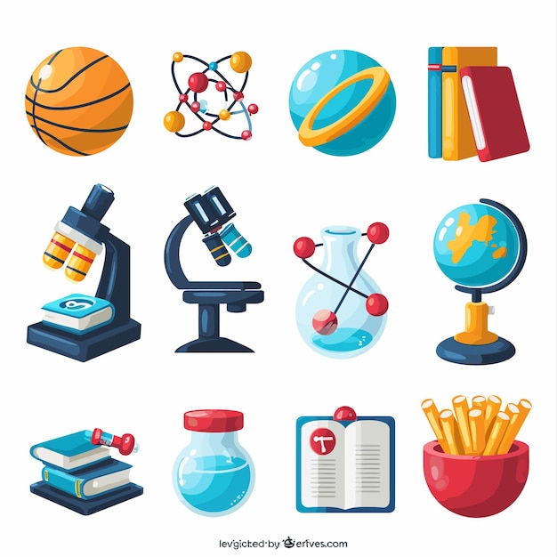 Vettore school_science_and_education_icons