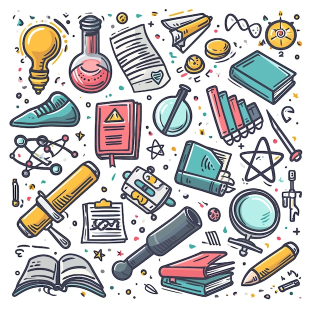 Vector school_science_and_education_icons