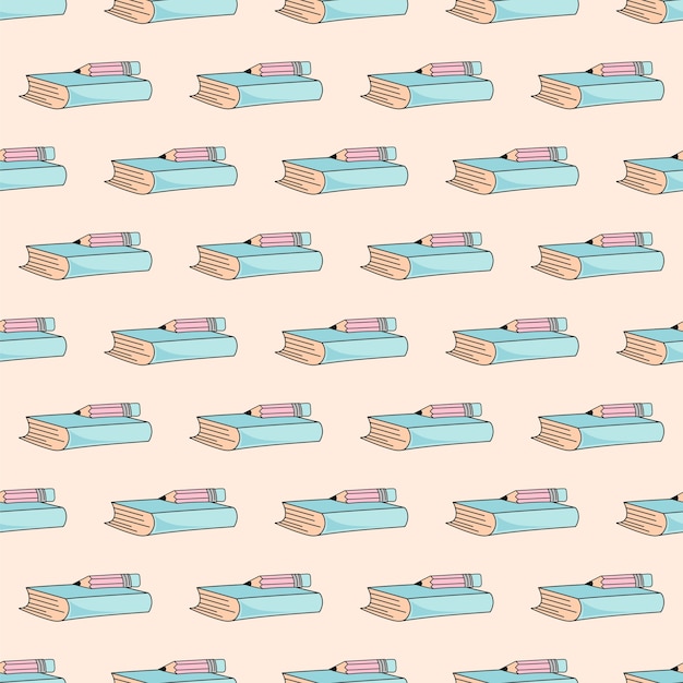 Vector school seamless pattern