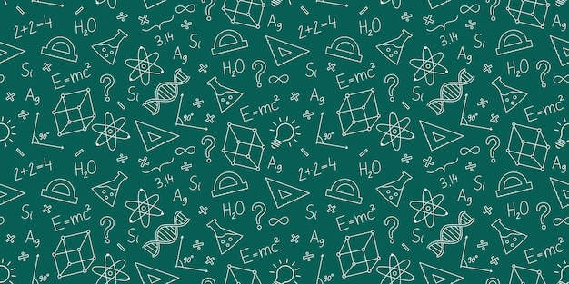 学校のシームレスな科学的パターン式化学物理学幾何学数学