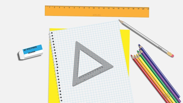 Vector school supplies background