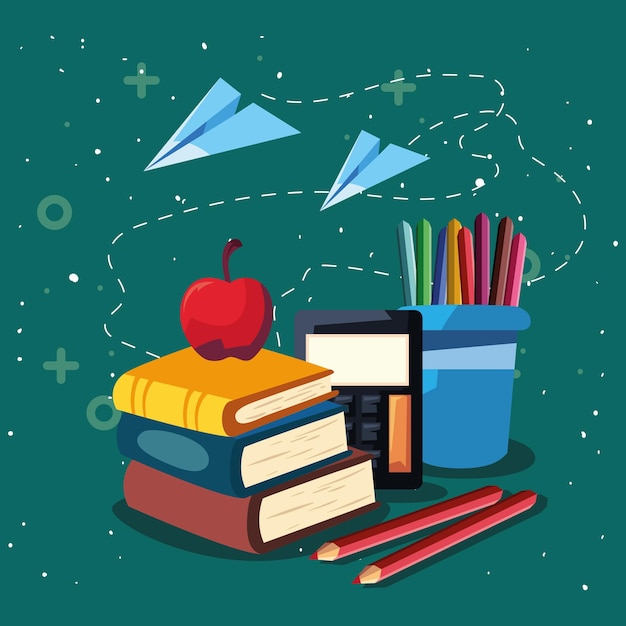 Vector school supplies design