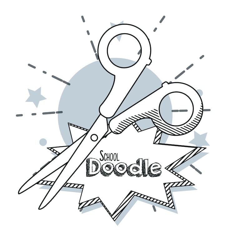 Вектор школьные принадлежности doodle