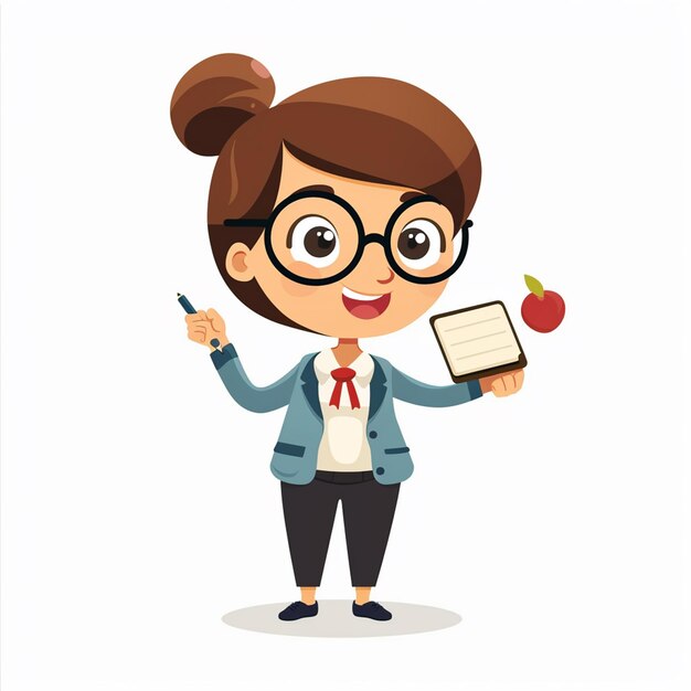 Vector school teacher education children class knowledge student vector illustration teaching pos