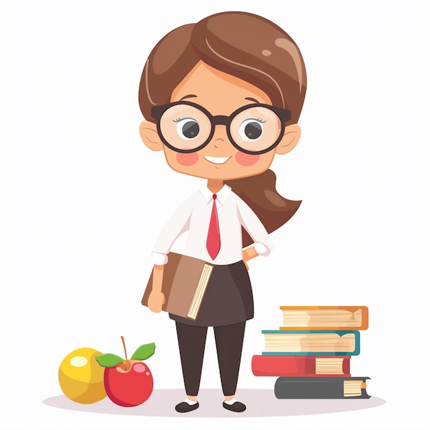 Vector school teacher education children class knowledge student vector illustration teaching pos