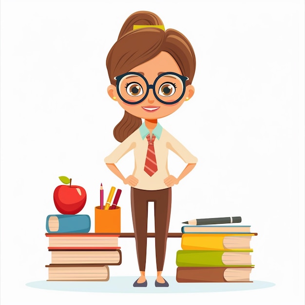 school teacher education children class knowledge student vector illustration teaching pos