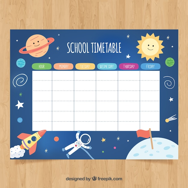 School timetable to organize