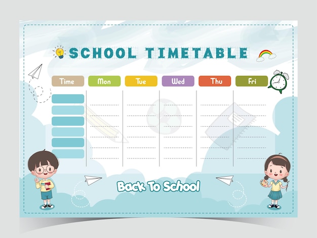 Vector school timetable