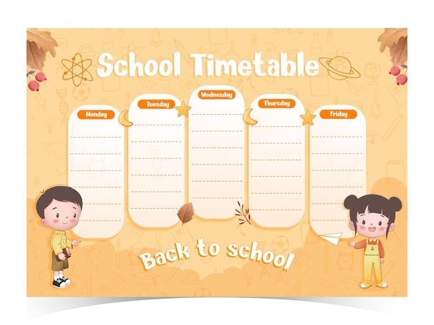 Vector school timetable