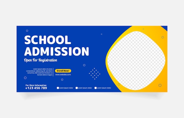 School toelating banner promotie sjabloon banner