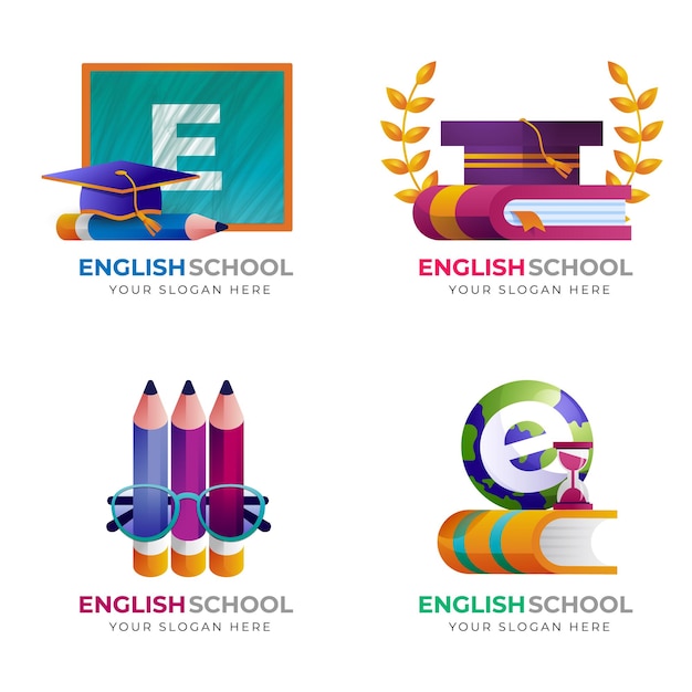 School or university identity symbols badges and logo vector University education logo design vector