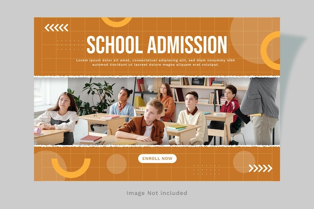 School Web Banner Paper Flyer