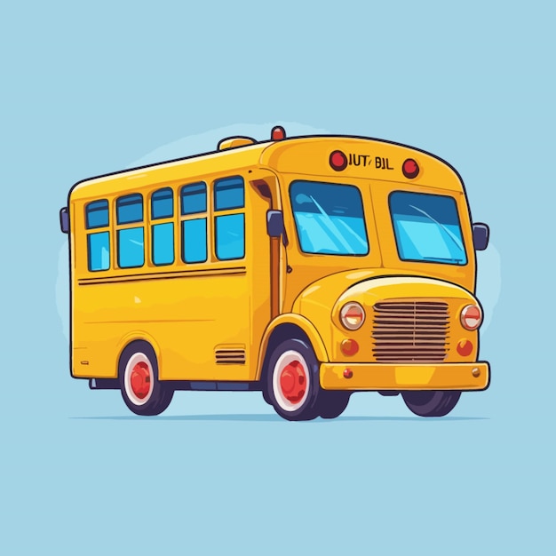 Vector schoolbus cartoon vector