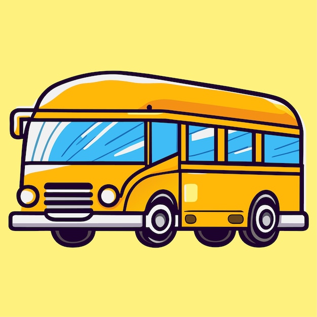 Vector schoolbus doodle vectorillustratie