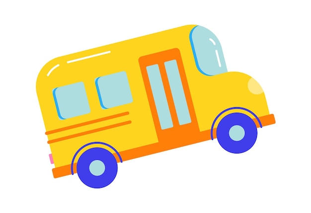 Schoolbus pictogram vectorillustratie