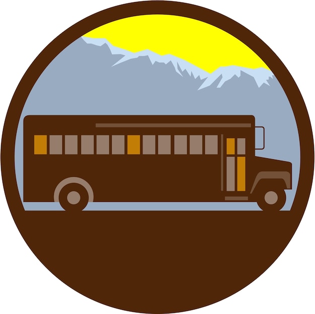 Schoolbus Vintage Bergen Cirkel Retro