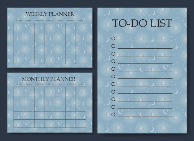 Schoolplanner pagina minimalistisch abstract ontwerp Categorieën notities