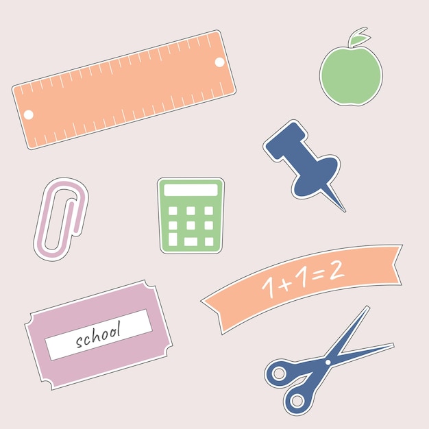 Schoolstickers set