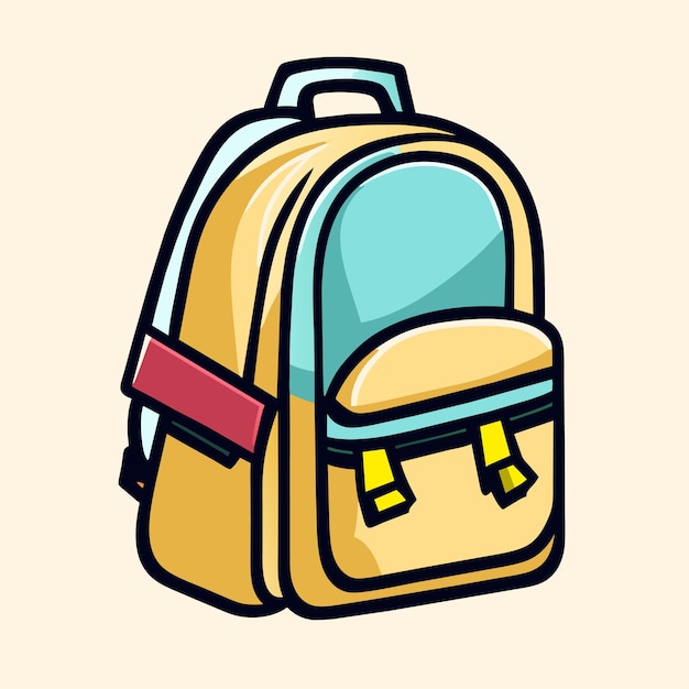 schooltas doodle vectorillustratie