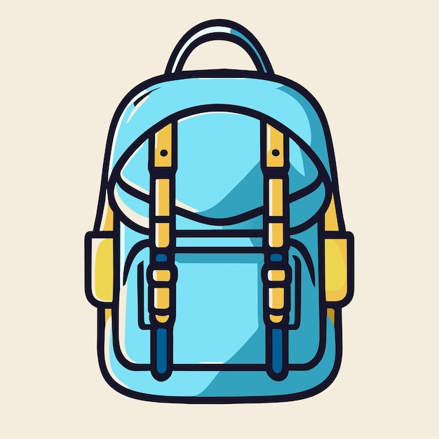 schooltas doodle vectorillustratie