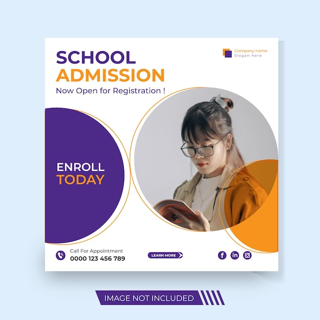 Schooltoelating social media post design