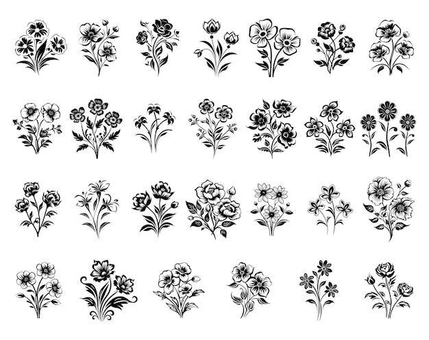 Schoonheid Bloemen Vector icoonontwerp Template bloemen tuin ornament