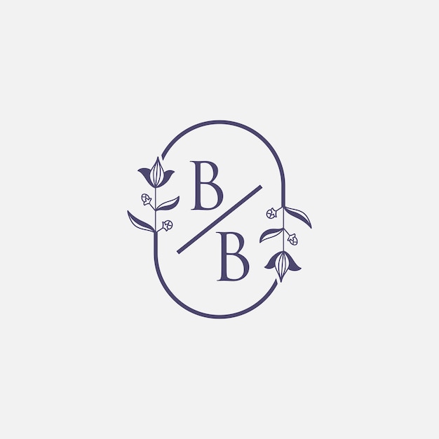 Schoonheid en mode logo met letter BB