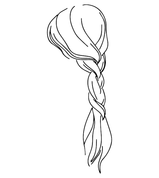 Schoonheid gevlochten herenkapper salon vrouwen logo Lineart sjablonen