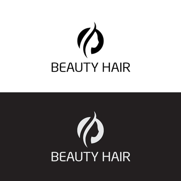 Schoonheid haar logo ontwerp