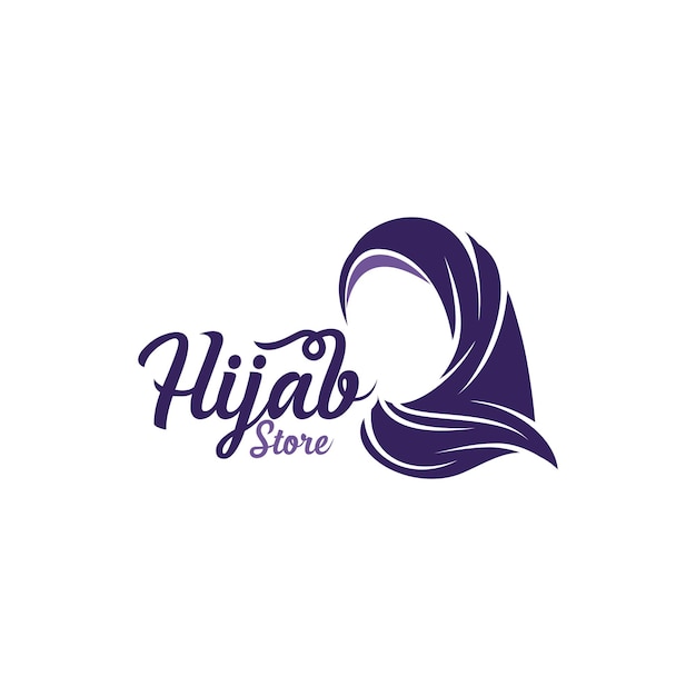 Schoonheid hijab logo ontwerpen vector moslim mode logo sjabloon