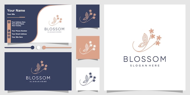 Schoonheid logo-ontwerp voor vrouw premium vector