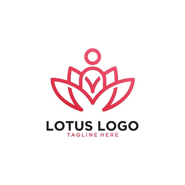 Schoonheid lotus mensen gezondheid logo ontwerp