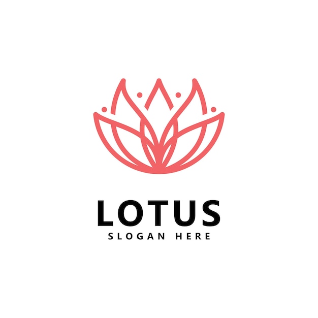 Schoonheid lotusbloem logo spa logo vector yoga en therapie symbool