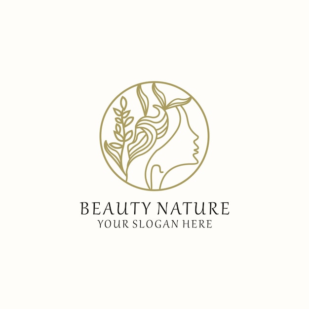 Schoonheid natuur logo pictogram vector afbeelding